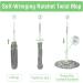 BOOMJOY Twist Mop - Self-Wringing Wet Floor Cleaning Mop with Microfiber Ratchet Tornado and 3 Reusable Heads - White - Buy Online on GoSupps.com