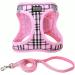 Suredoo Reflective Dog Harness with Leash for Small & Medium Dogs | Breathable & Adjustable Pink Checkered XL - Buy Online on GoSupps.com