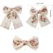 MEIBAOGE Lace Bow Elegant 2000s Style Side Clip Bow Hair Clip Sweet Girls Floral Embroidered Flower Large Bowknot Balletcore - Buy Online on GoSupps.com