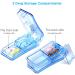 Pill Cutter and Splitter with Blade and Storage Compartment - Blue, for Small or Large Pills - Buy Online on GoSupps.com