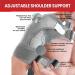 Shoulder Brace with Reusable Ice Gel Pack - Rotator Cuff Support & Compression Sleeve for Bursitis, Dislocation, Tendonitis - Black Large Size - Buy Online on GoSupps.com