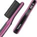 Ceramic Hair Straightening Brush - Fast Heating  6 Temp Settings  Anti-Scald Design  20 Min Auto-Off - Ideal for Home  Travel & Salon Use Black Purple