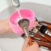 Makeup Brush Cleaner Mat Silicone Makeup Brush Cleaner Bowl Portable Divided Drying Compact In Size Makeup Brush Cleaner Effortlessly Cleaning Clean Dry Storage Makeup Brush Cleaning Bowl Pink - Buy Online on GoSupps.com