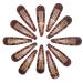 Topkids Accessories 12pc Snap Clips 5cm / 2" Snap Hair Clips Women Girls Kids Sectioning Slide Hair Grip Styling Fine Hair Thick Hair Bendies Sleepies School Uniform Colours Epoxy (Brown Tort)