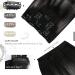 Moresoo Balayage Black Silver Clip in Human Hair Extensions | Ombre 24 Inch 7 Pieces/120g - Buy Online on GoSupps.com