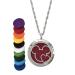 FIKA Mickey Mouse Aromatherapy Essential Oils Necklace Pendant Air Freshener Locket Pads Included Heart
