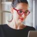 Blue Light Blocking Cat Eye Readers for Women | 1.5 Magnification Anti Eye Strain Glasses | Red - Buy Online on GoSupps.com