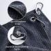 TAO CICADA Golf Towel and Brush Set with Carabiner Clip and Retractable Zip-line - Black - Buy Online on GoSupps.com