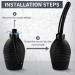 Enema Bulb Douche for Women & Men - 4 Piece Set with Nozzles | Black | Fast International Shipping - Buy Online on GoSupps.com