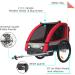 Tiggo 2-in-1 Children's Bicycle Trailer & Jogger | International Shipping | Red Color - Model 50402 - Buy Online on GoSupps.com