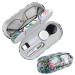 Aitime contact lens container contact lens container kit 2 in 1 double -sided portable contact lens case and glasses case with marbling multifunctional compact compact storage set life tree