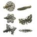 6pcs Various Vintage Hair Clips Hairpin Butterfly Dragonfly Flower Feather