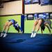 Tumble Pro X Ankle Straps - Cheerleading Gymnastics Trainer Aid | Defrogger for Standing Back Tuck Handspring - Blue/Pink - Buy Online on GoSupps.com