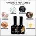 Morovan Black Golden Gel Nail Polish Kit - 6 Piece Set with Glitter U V Gel Polish in Classic & Glitter Shades - 10ml Each - Buy Online on GoSupps.com