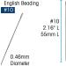 The Beadsmith English Beading Needles Size 10 - 4 Needles per Card | Made in England for Loom Weaving & Jewelry Making with Seed Beads - Buy Online on GoSupps.com