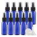 Zeoabsy 12 pieces empty plastic 30ml blue spray bottle small with black fine fog spray pump atomizer pumping pum perfumer panel.