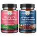 Bundle of Extra Strength Saw Palmetto for Women and Balancing Berberine Plus 1200mg Complex - DHT Blocker Thickening Hair Vitamins for Hair Loss - Antioxidant Berberine with Ceylon Cinnamon Capsules