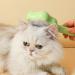 Self-Cleaning Cat Brush with Unlocking Button - Compact Fur Care Brush for Dogs Cats & Rabbits - Efficient Hair Removal in Green - Buy Online on GoSupps.com