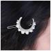 Yheakne Boho Crystal Moon Hair Clip Cz Moon Silver Pearl Crescent Hair Clip Pearl Hair Clip Hair Clip for Women and Girls (Silver) Gold Silver