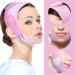 V-Line Lifting Mask Set Pink 3 Pieces for Face Reusable Double Chin Reducer Double Chin Reducer Anti-Wrinkle Moisturising Double Chin Firming Facial Treatment - Buy Online on GoSupps.com