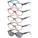 HEEYYOK Stylish Cat-Eye Reading Glasses for Women - Comfort Spring Hinges Clear Lens +1.50 5 Mixed Colors | Trendy Eyewear International Shipping - Buy Online on GoSupps.com