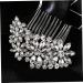 Ipetboom Bridal Headdress Hair Comb Silver Headpiece Bride Insert Comb Wedding Headpiece for Bride Empty Metal Pans for Makeup Silicone Ear Covers Tiara Miss Rhinestones Hair up - Buy Online on GoSupps.com