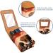 Stylish Leather Lipstick Case Organizer with Mirror - Mini Lip Gloss Holder - African Grassland Elephant Design - Buy Online on GoSupps.com