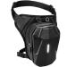 Iseyou leg bag motorcycle thigh pocket for men Leg Bag with removable leg belts Multifunctional bag for hiking camping climbing running sports and work (black)