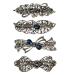 4PCS Vintage Hair Barrettes with French Clip and Sparkling Stones Metel Hair Clasps Retro Spring Hair Clips for Women 3.5 Length Elegant Hair Pins Hair Accessories for Thick and Medium Hair Styling Tools