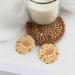 OPSREY Delicious Sweet Ramen printed Fashion round Earring Leather Stud Earring Dangling Decorative Earring - Buy Online on GoSupps.com