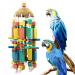 Mymulike parrots toys bird feed toys 60cm/23.8 inch wood strong parrots for African gray coctals cones finches budgie aras amazon parrots ect 60cm/23.8 inch