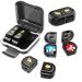 Pill Box Organizer Removable 2 Compartments Small Pill Box AM PM Portable 3 Day Travel Pill Organizer Daily Pill Organizer for Vitamins Medication Supplements Fish Oils(Black