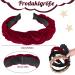Shop Newofview Vintage Hair Accessories - 4 Piece Wide Headband Set for Women | Black Red Wine Navy Camel - Buy Online on GoSupps.com