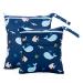 Pack of 2 wet bags for kindergarten wet bag for daycare girls and boys wet bag organizer for toddler diapers travel gym beach pool (whales)