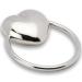Cunill Heart Ring Baby Rattle, 2-Inch, Sterling Silver