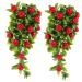 ABOOFAN 2pcs String Simulated Fruit Hanging Ornaments Garland Home Decor Hanging Teardrop Wreath Artificial Fruit Swag Artificial Hanging Fruit Simulation Fruit Fake Fruit Vine Rattan