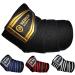 Sedroc Sports Professional Weight Lifting Elbow Wraps Powerlifting Support Sleeves - Pair Black/Gold