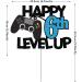 Gidobo 6th Birthday Cake Toppers Black Blue Glittery Cake Decorations with Controllers Themed Six Years Old Level Up Video Game Birthday Party Supplies for Boys Blue-6th - Buy Online on GoSupps.com