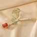 Flower Hair Claw Clip Large Metal Rose Hair Clips Red Rose Barrette Non-Slip Headdress Thick Long Hair Jaw Clips Hair Accessories for Women and Girls Hair Styling Fashion Hair Supplies