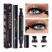 Dual Ended Winged Eyeliner Stamp Waterproof Long Lasting Liquid Smudgeproof Eye Makeup Seal Stamp Tool for Wing or Cat Eye 1PC
