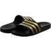 adidas Unisex Adilette Aqua Slides Sandal - Core Black/Gold Metallic - Size 9 Women/8 Men - Buy Online on GoSupps.com