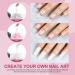 PEACECOLOR Builder Extension Gel Kit for Nail Art | Clear Pink White UV/LED Hard Gel Set with Base & Top Coat, Nail Strengthening | Includes Nail Forms & Brush - Buy Online on GoSupps.com