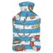 Sailing Hot Water Bottle With Cover Plush Bed Bottle Hand Warmer For Adults And Children 26.5X15.3cm