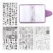 FingerAngel 4PCS XL Nail Art Stamp Plates with Stamping Image Plates Collection Manicure Tools Plate Organizers XL07-10