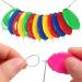 Needle Threaders TOOVREN Needle Threader Tool Needle Threaders for Hand Sewing with Clear Box Simple Needle Threader Great for Needle Work Sewing Machine Embroidery Cross-Stitch 5 Colors Random 12 Count (Pack of 1)