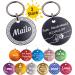 Unique branding |2 pieces of recognition brands |Dog cat and master |Dog brand personalized |On both sides with engraving |round |Blue |35 mm blue 35