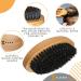 Kobe Palm Men's Military Style Boar Bristle Beard Brush - Hand Sized for Beard Care with Beard Oils (Beech) - Buy Online on GoSupps.com