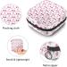 Stylish Women's Portable Period Kit | Bonds Storage Pockets - Hot Watercolor Pink Flower & Cherry Pattern - Buy Online on GoSupps.com