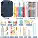 Katech 85-Piece Crochet Hooks Set with Storage Case - Ergonomic Knitting Needles Kit for DIY Hand Knitting - Blue - Buy Online on GoSupps.com
