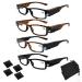 4 Pack Reading Glasses with Lights in the Frame Bright Led Readers Magnifying Glasses with Light for Men Women Led Reading Glasses Lightweight Reading Glasses Eyeglasses+150